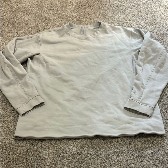 Men’s Lululemon French Terry Oversized Long Sleeve Crew | XL | Seal Grey - Picture 5 of 12